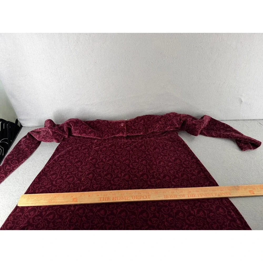 Vintage Eddie Bauer Dress MP Red Velvet‎ Modest Whimsigoth 90s Grunge Romantic